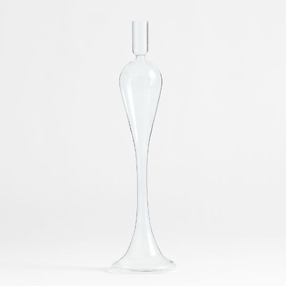 Crate&Barrel Other - New! Crate&Barrel Clear Glass Sculptural Candle Holder 20”